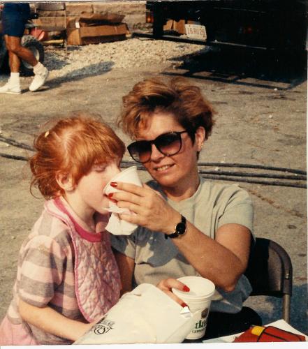 Lizzie & Mom Octoberfest 1990